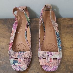 Gentle Souls by Kenneth Cole It's So Fun Multicolor Leather Slingback Flats 7.5